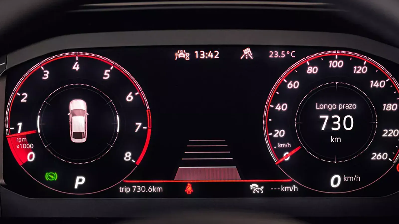 Painel digital do Volkswagen Jetta GLI