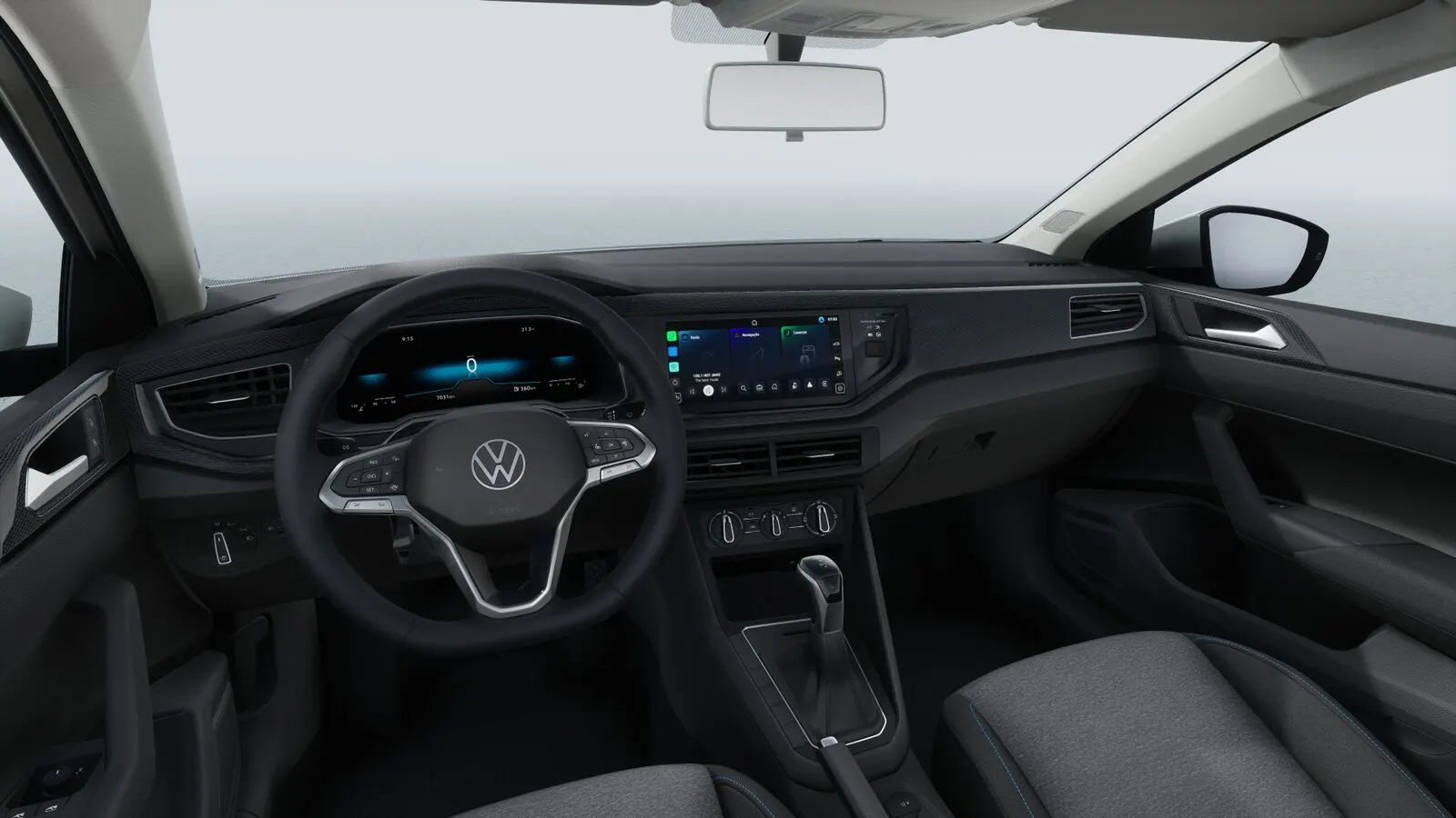 Painel e tela multimídia do Volkswagen Nivus Sense