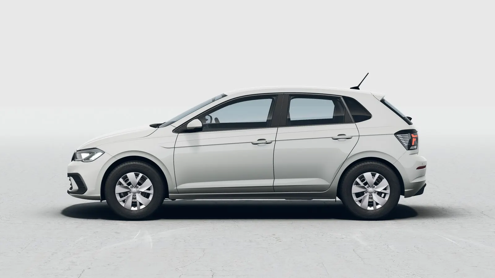 Volkswagen Polo Sense branco de perfil