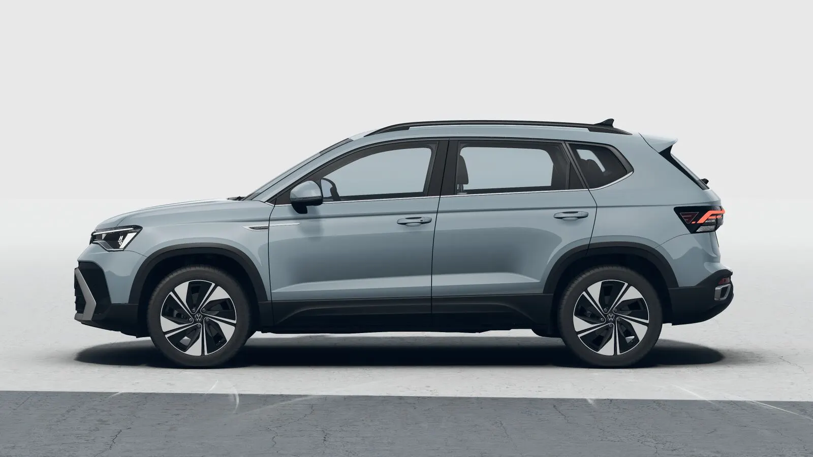 Volkswagen Taos Comfortline Cinza Glacial de perfil