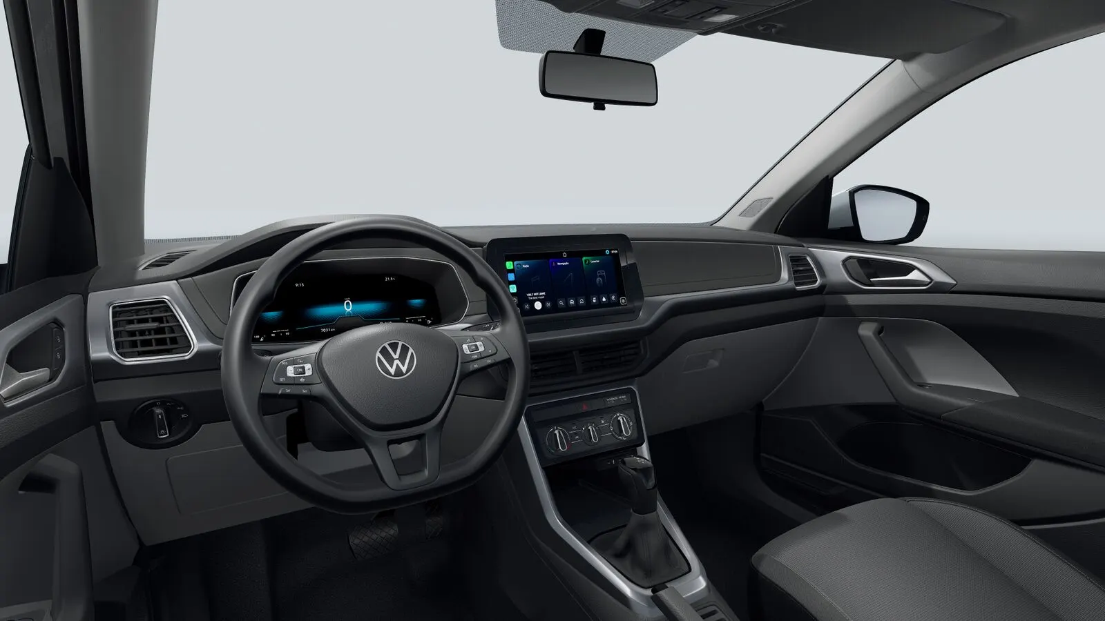 Painel e tela multimídia do Volkswagen T-Cross Sense