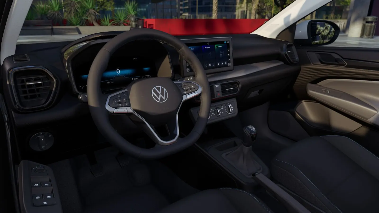 Painel e tela multimídia do Volkswagen Tera 1.0